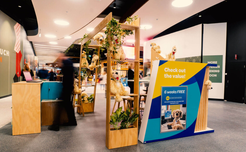 Custom Pop Up Display design, pop up design, retail popup design, retail signage, shopping centre stall signage