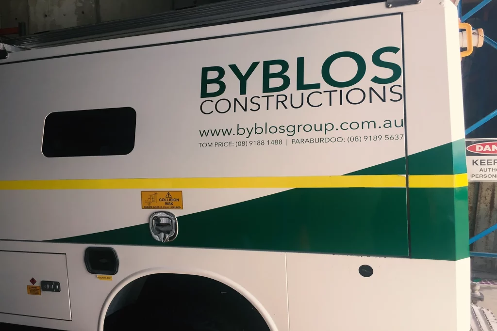 Byblos Constructions Fleet Signage