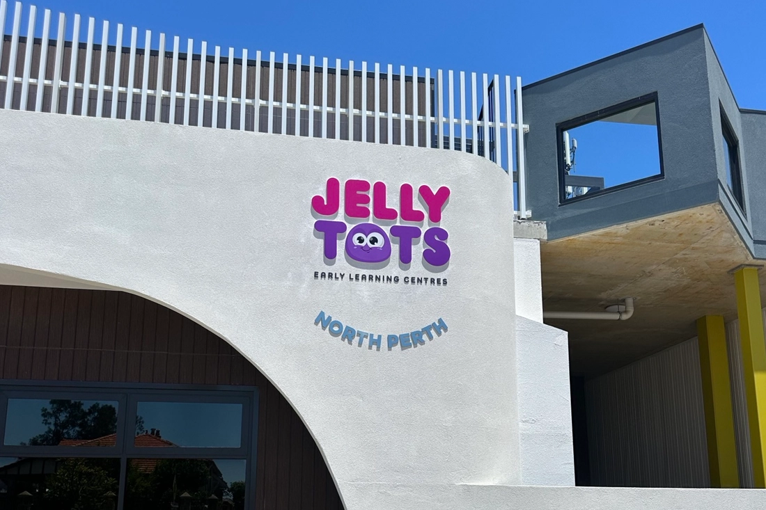 Childcare Building Signage, Early Learning Centre Signage, Custom Signs Perth, 3D Lettering Signs, Building Signs Perth, Business Signs Perth