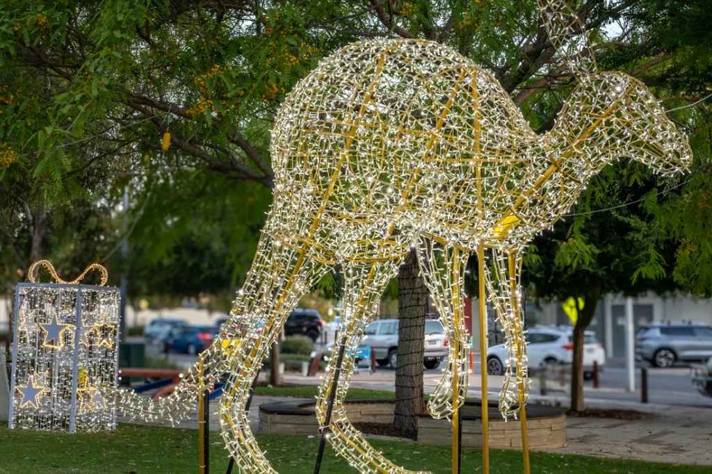 Australian Christmas Display, Aussie Christmas, Kangaroo Christmas Feature, Large Christmas Features