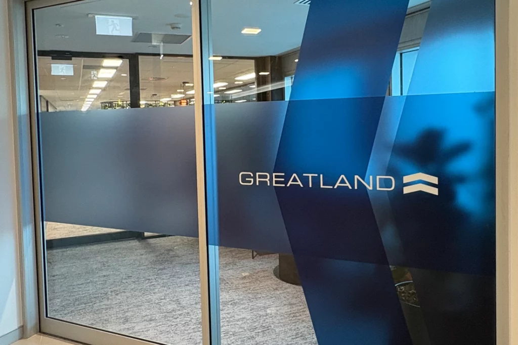 Window glazing, window branding for offices, office fit out, mining office signage