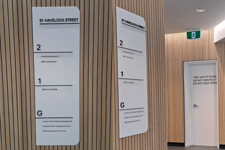 Directory Signage For offices and commercial spaces, bespoke directory signs Perth, directional signage perth
