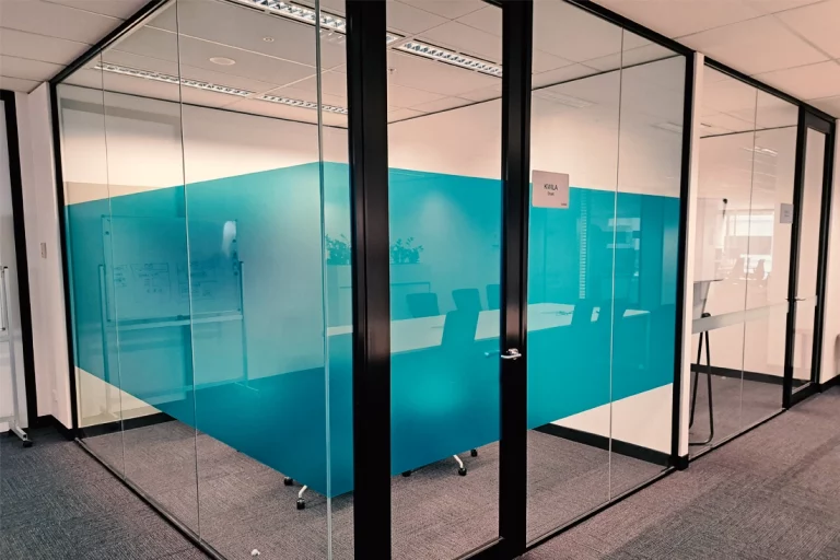 Frosted Film Glazing, Window Graphics Perth, Office Signage Perth, privacy films