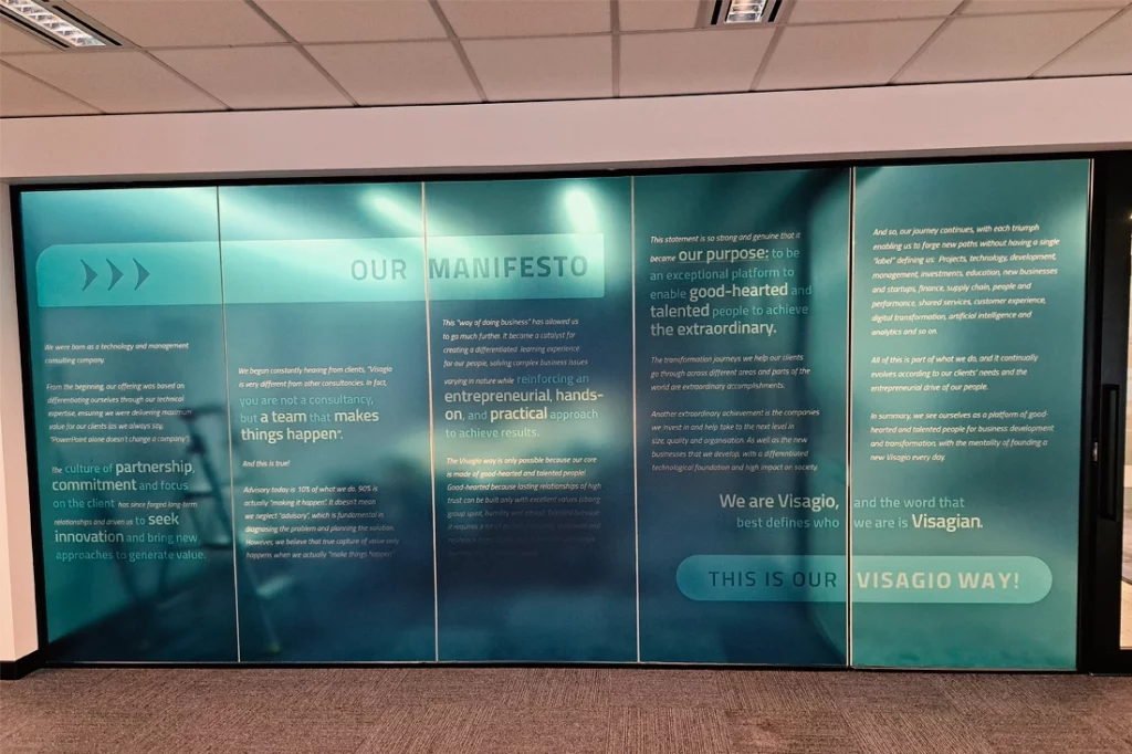 Company Values Wall Graphics, Window Graphics Perth, Window Glazing For Offices