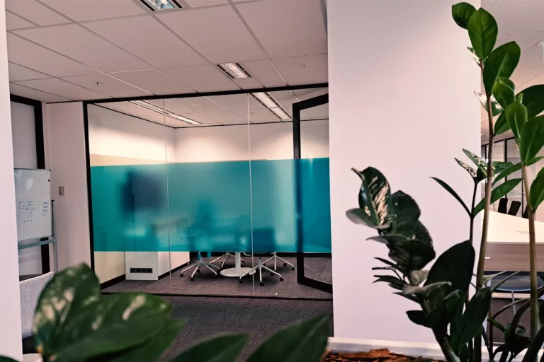 Branded Signage for offices, Branded Office Fit out, Window Graphics in offices, Meeting room signage