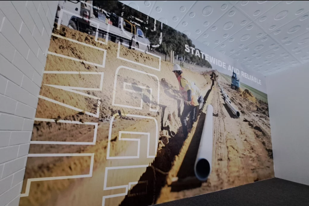 Branded Wall Graphics For Civil Industries, Blank walls into branded wall graphics, custom wall graphics, business wall graphics